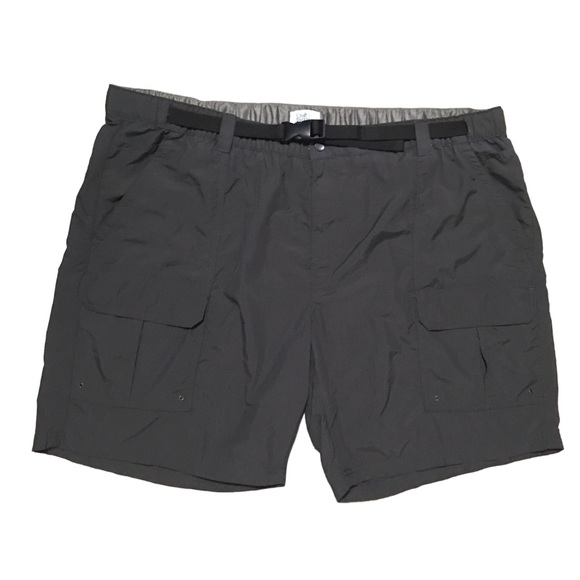 Croft & Barrow 50 Green 100% Nylon Belted Cargo Pocket Hiking Outdoor Shorts - Picture 2 of 14
